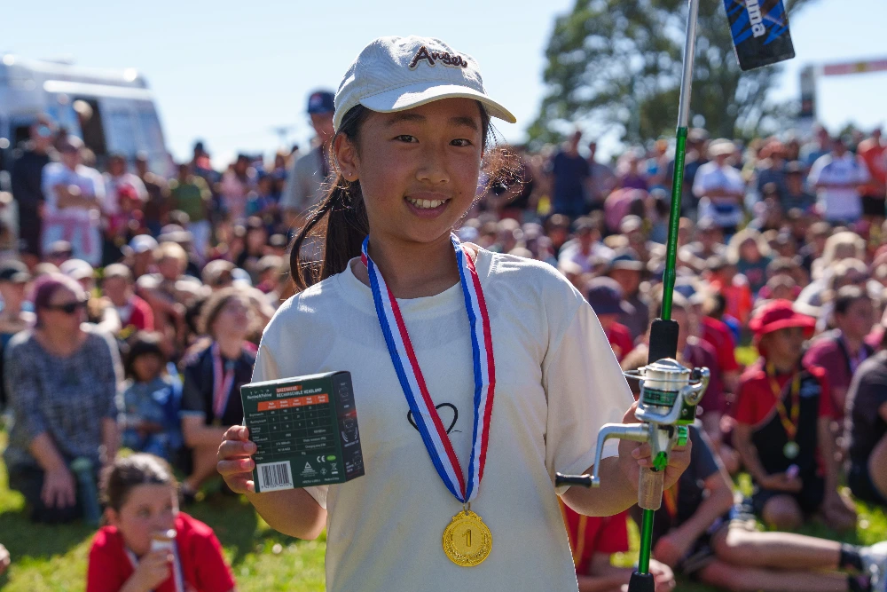Young girl prizewinner at the 2026 Howick Rotary Fun Walk & Run